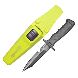 Saekodive Bc Diving Knife - Sharp Tip Serrated Yellow